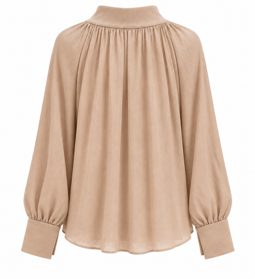 Blusa Alicia Beige · espalda lisa