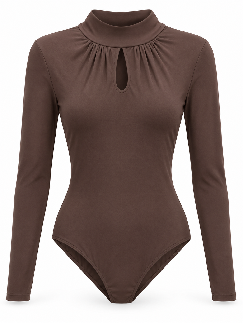 Body marrón con lazada — frontal