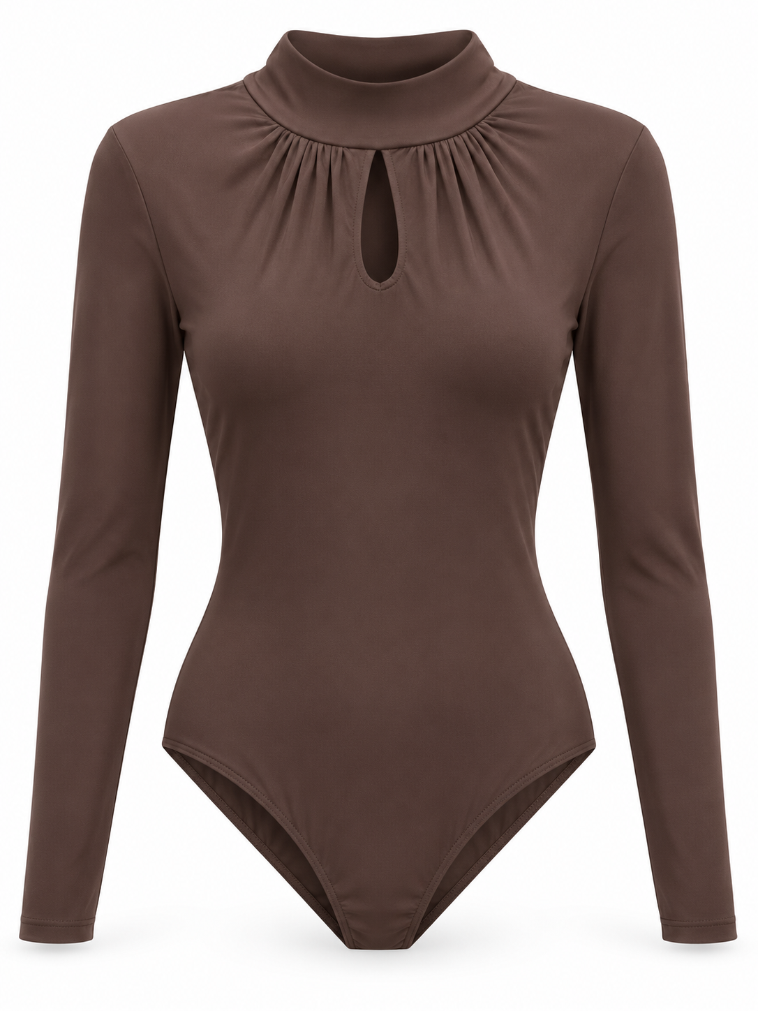 Body marrón con lazada — frontal
