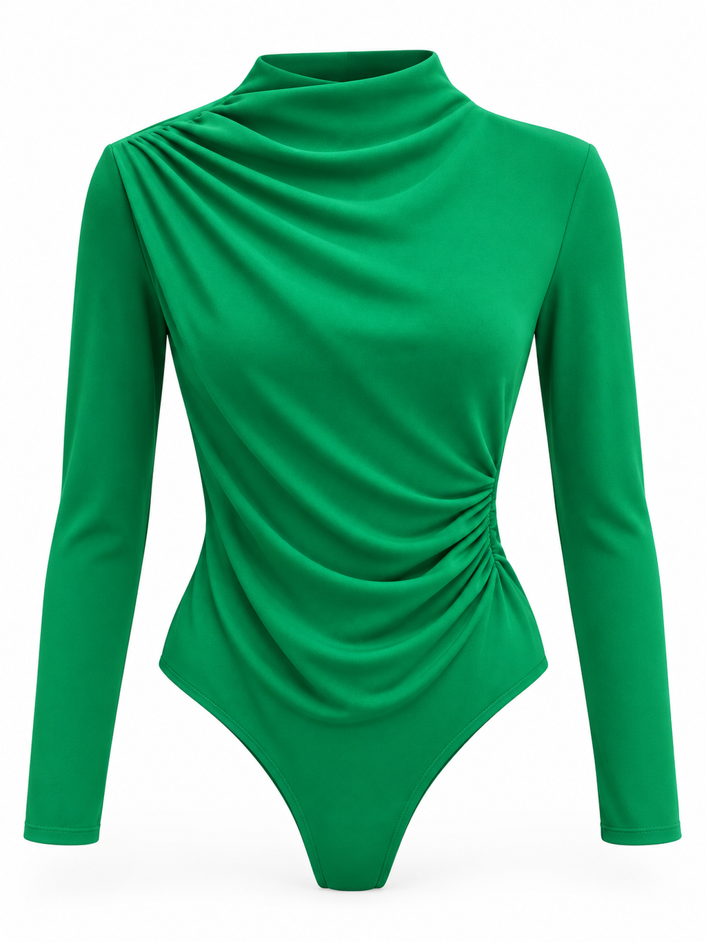 Body verde drapeado — frontal