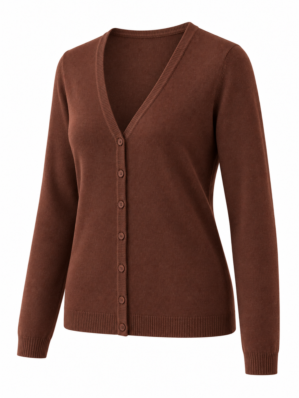Chaqueta de punto fino con escote en pico — lateral-derecho