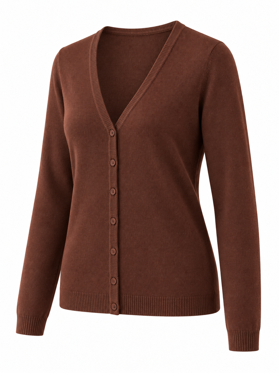 Chaqueta de punto fino con escote en pico — lateral-derecho