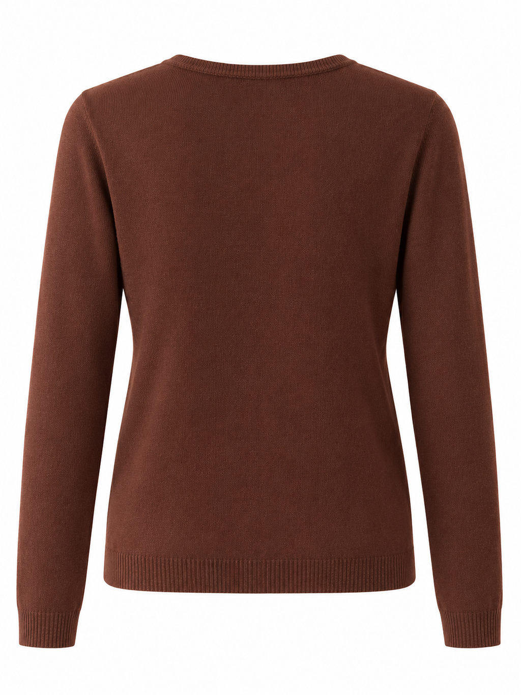 Chaqueta de punto fino con escote en pico — trasera