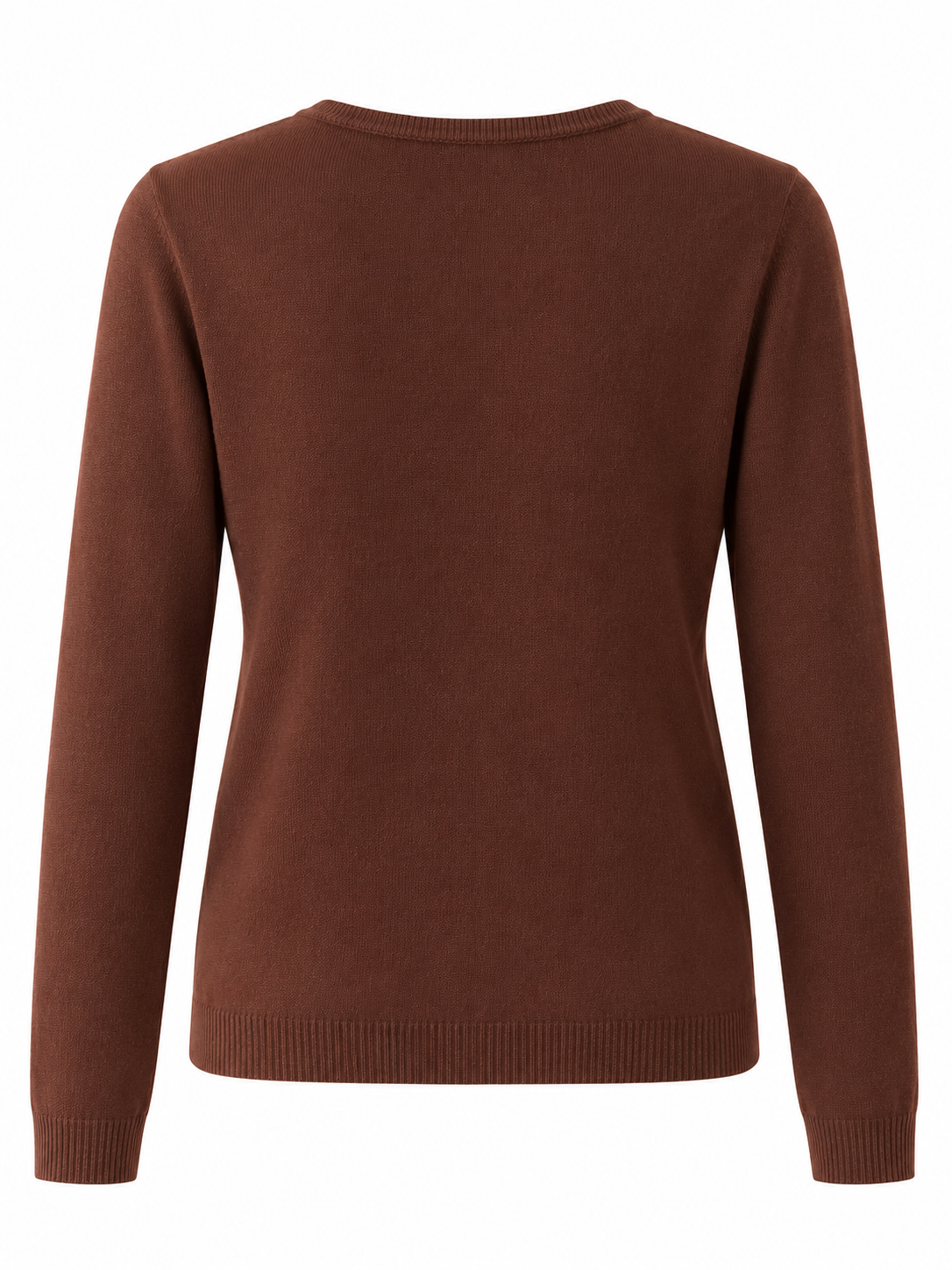 Chaqueta de punto fino con escote en pico — trasera
