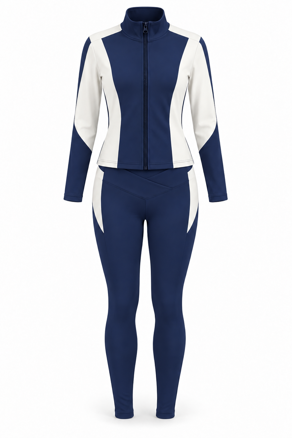 Conjunto deportivo bicolor — azul marino