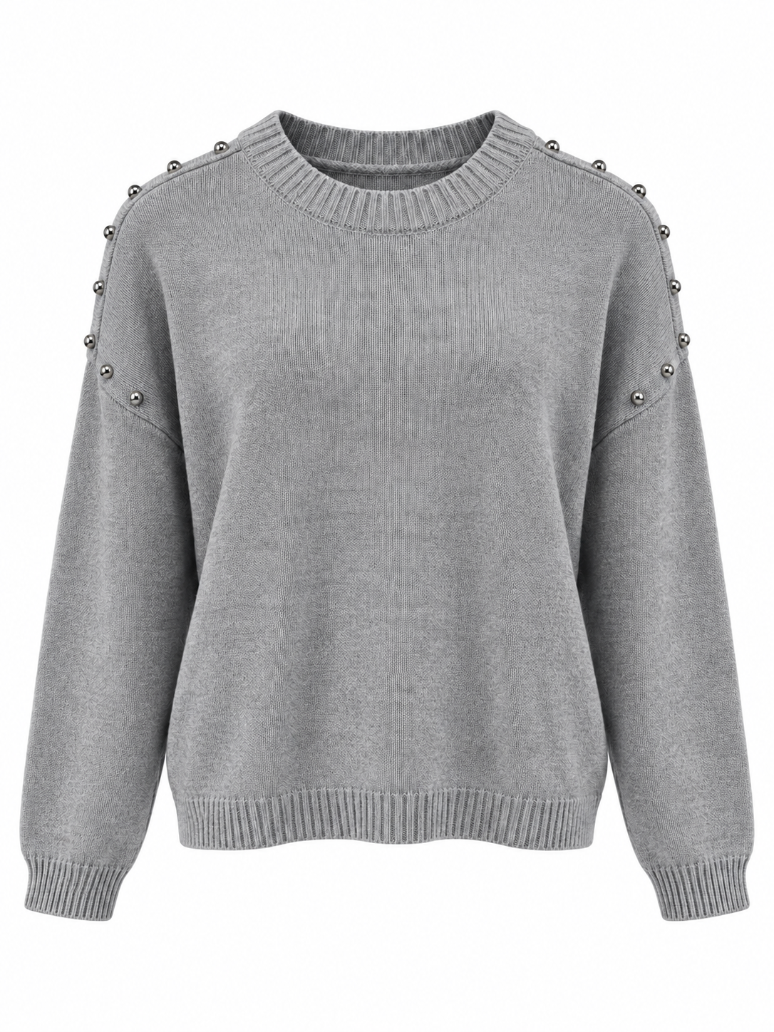 Jersey con bolitas plateadas — gris