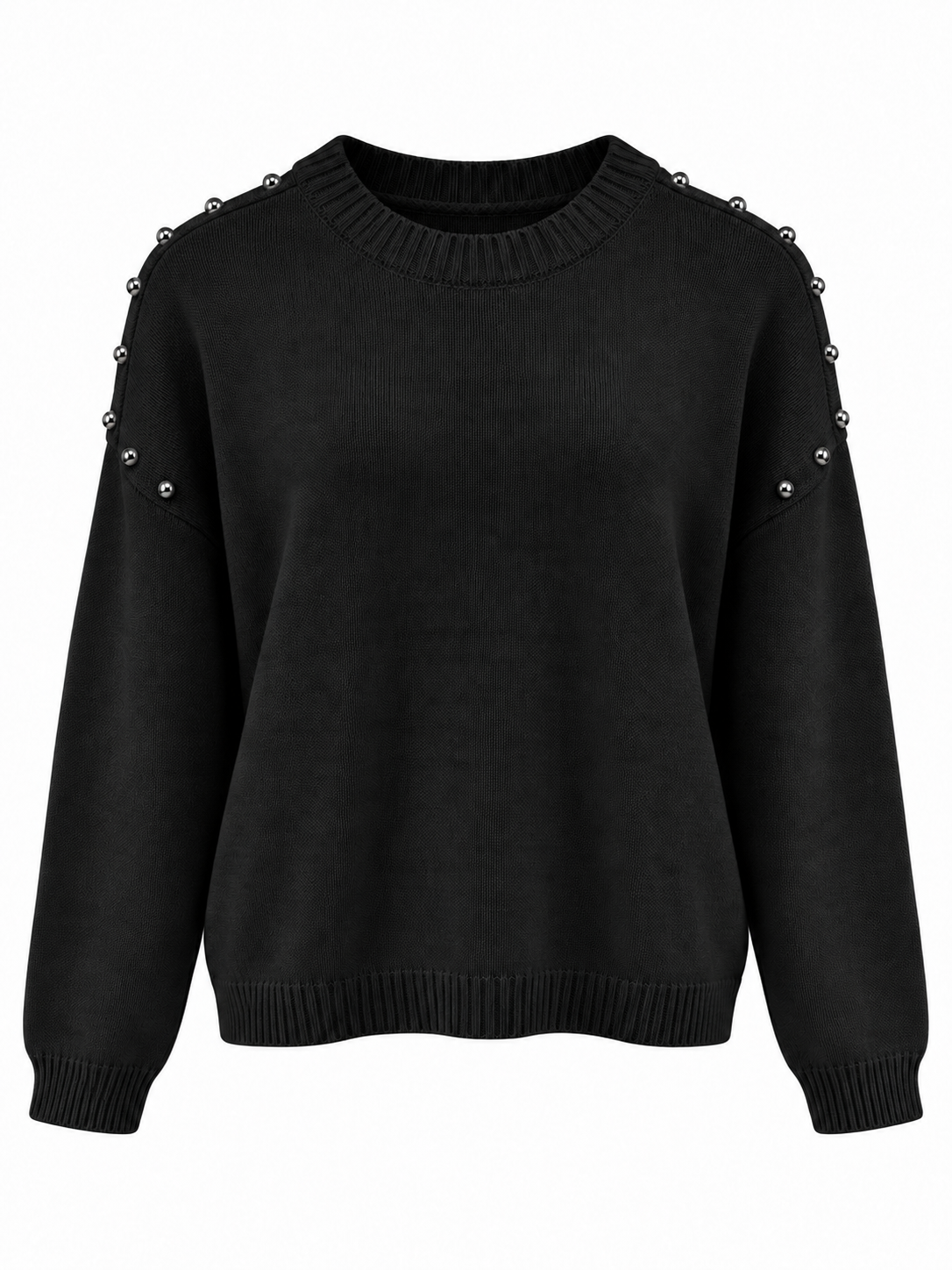 Jersey con bolitas plateadas — negro