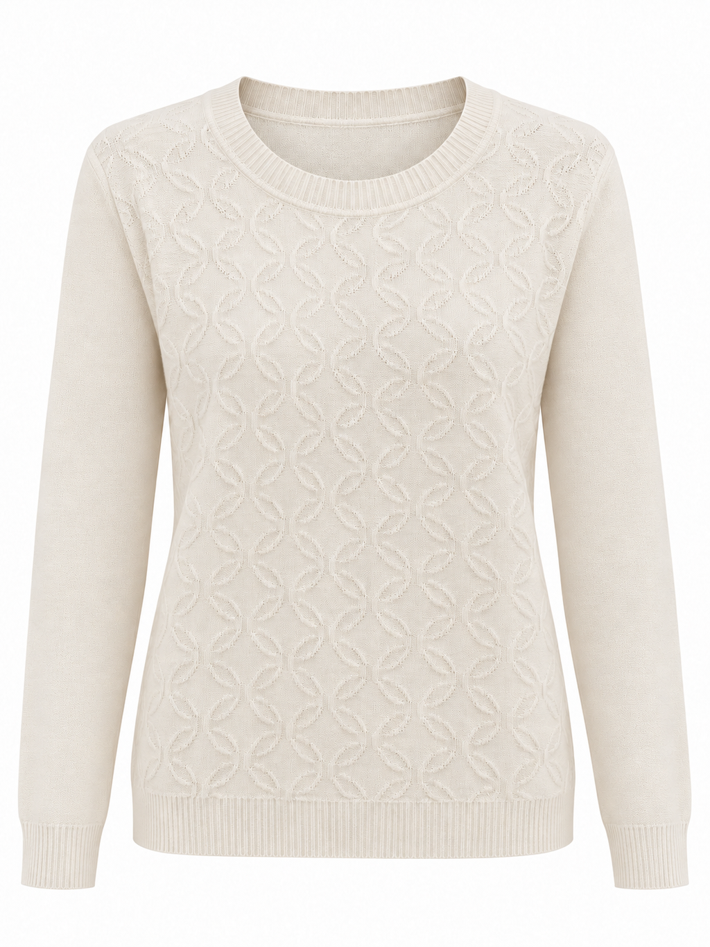Jersey de hojas con mangas lisas - front