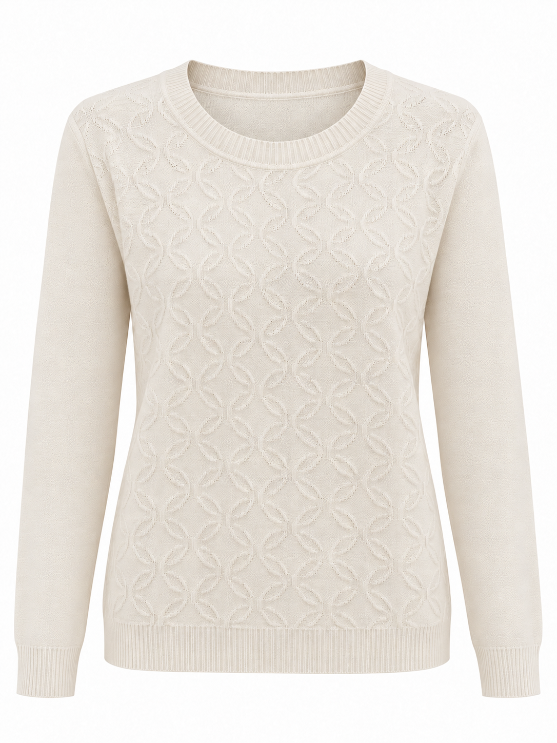 Jersey de hojas con mangas lisas - front