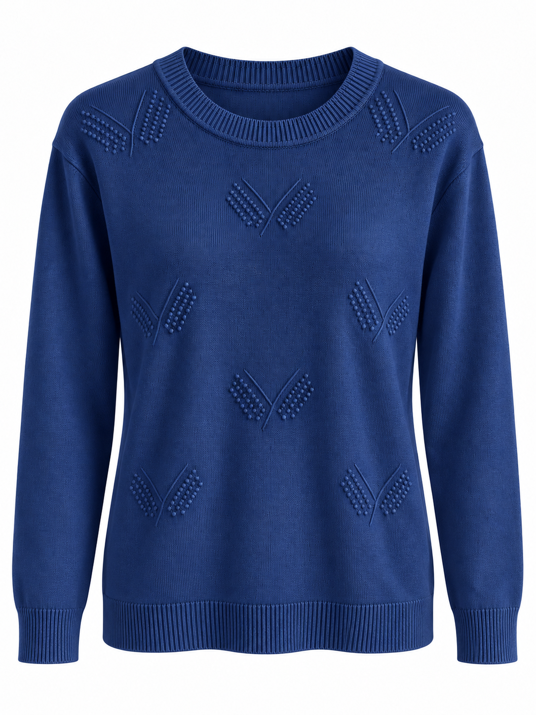 Jersey con motivos de punto en relieve — azul