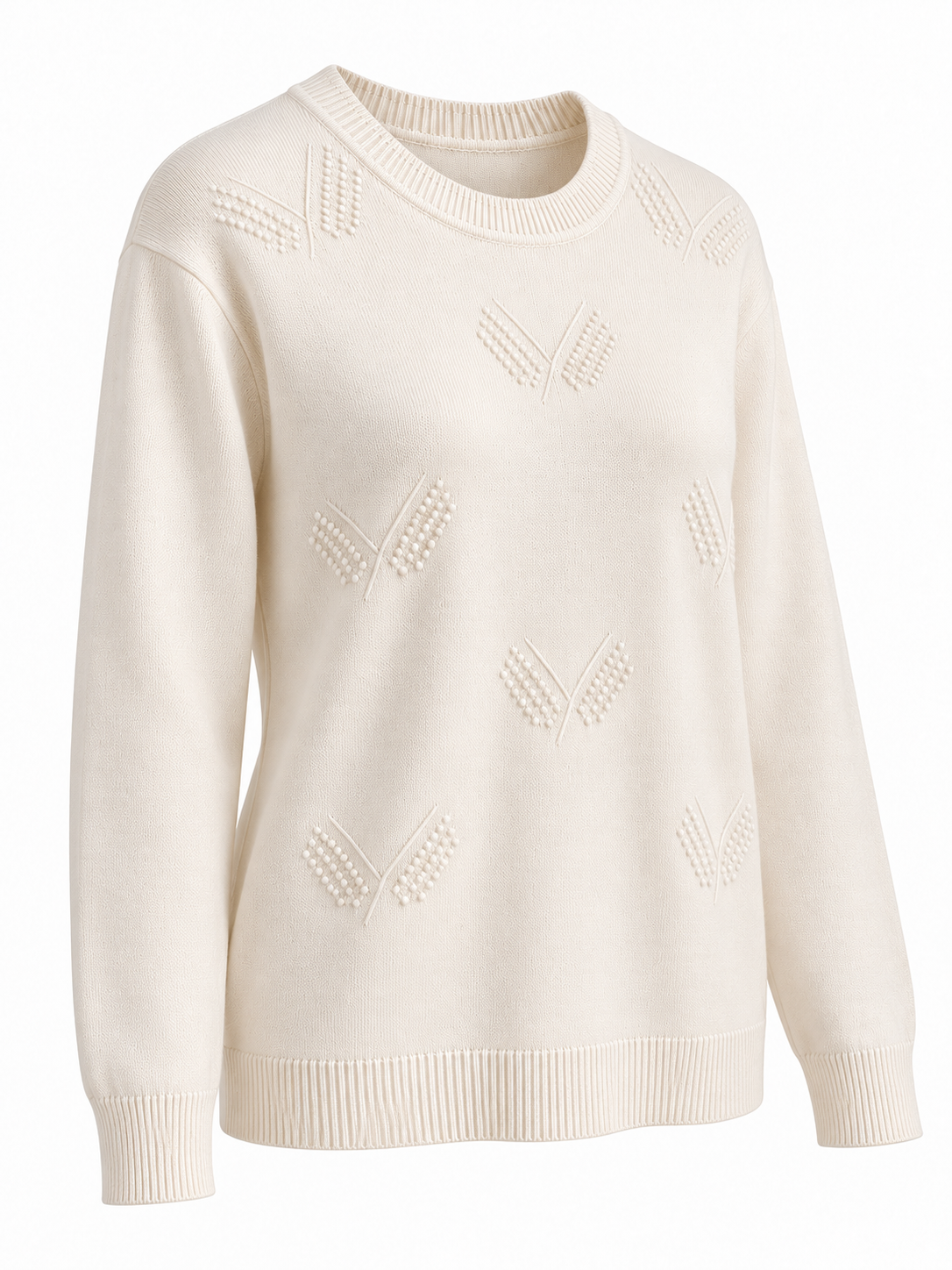 Jersey con motivos de punto en relieve — lateral-izquierdo