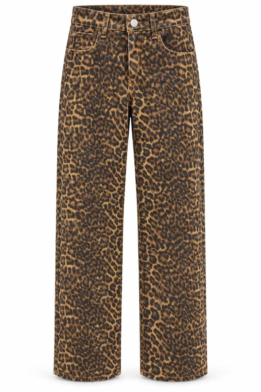 Pantalón con estampado de leopardo — frontal