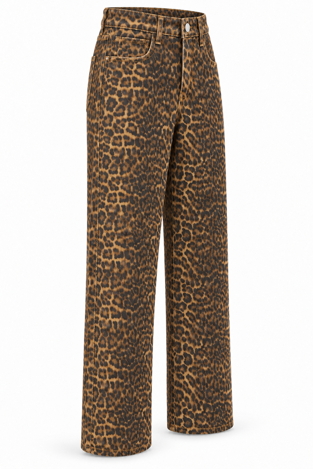 Pantalón con estampado de leopardo — lateral-1