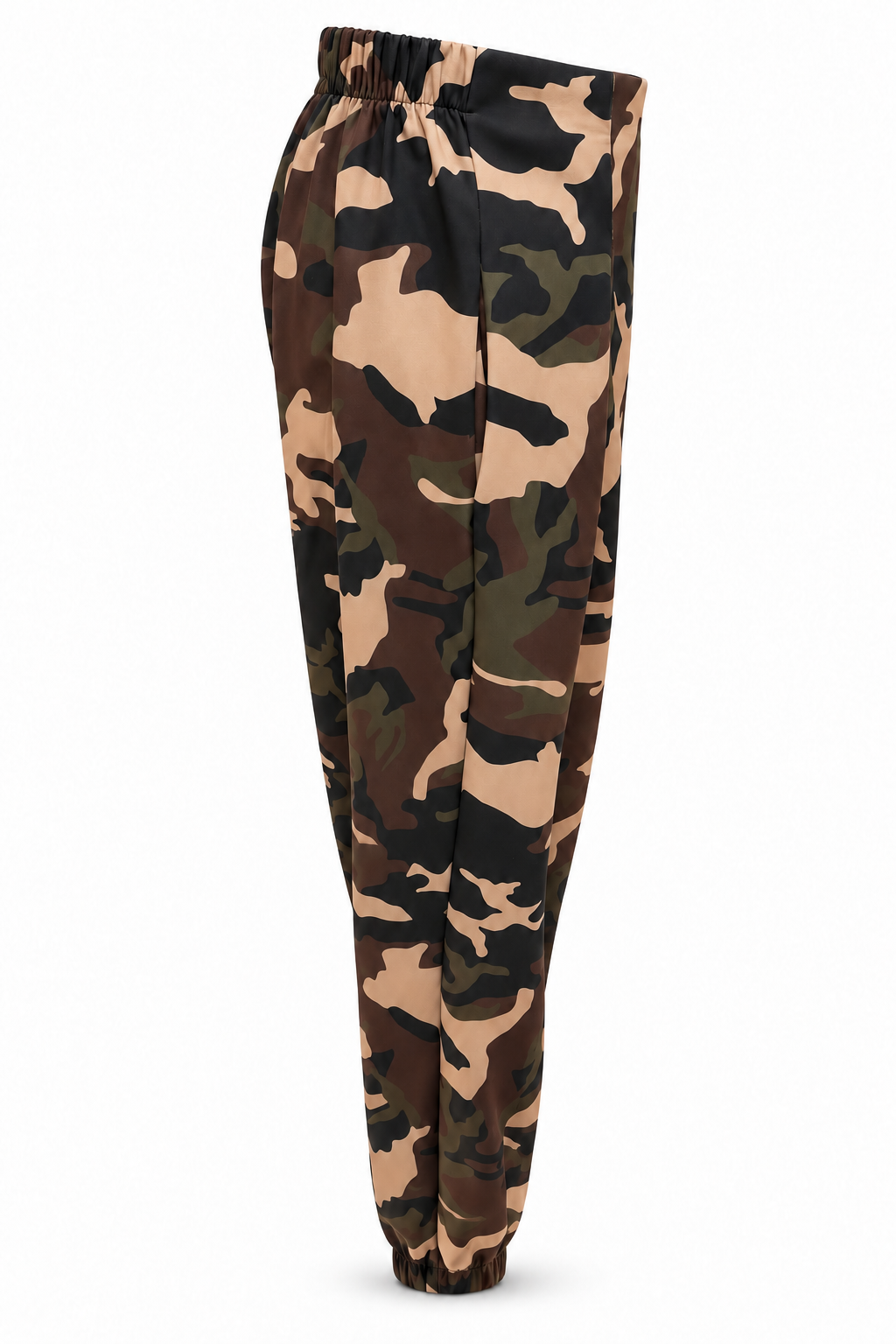 Pantalón de camuflaje con bajos fruncidos, vista lateral-1