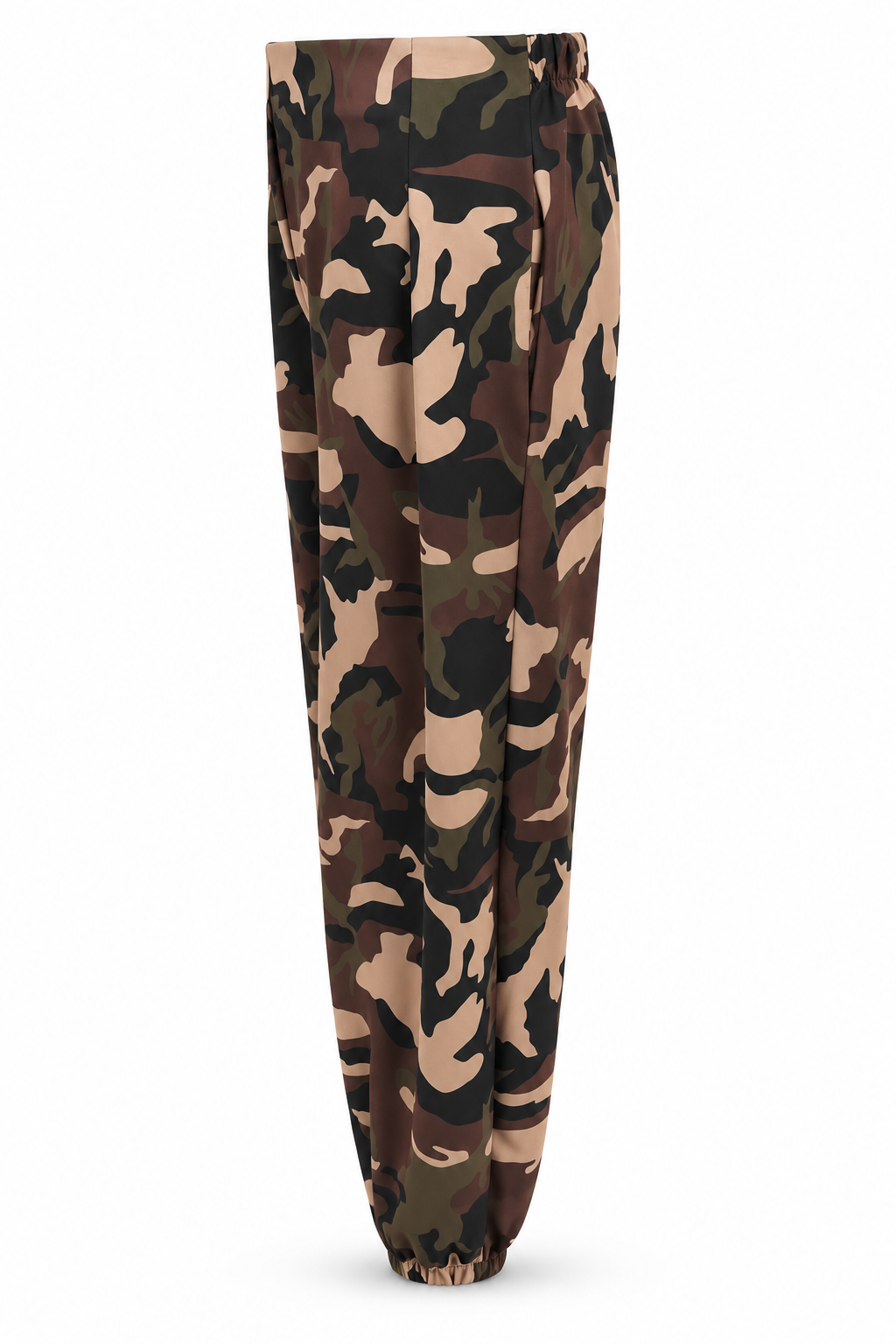 Pantalón de camuflaje con bajos fruncidos, vista lateral-2