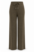 Pantalón de punto con cordón Marrón - frontal