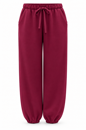 Pantalón Rocio burdeos — frontal